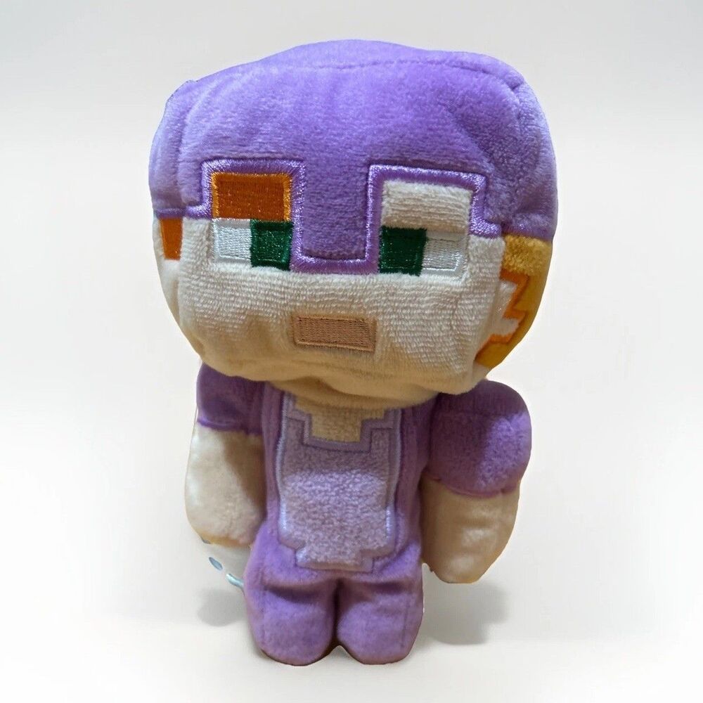 Mojang Minecraft Alex Plush 7” Purple Enchanted Armor 2018 JINX